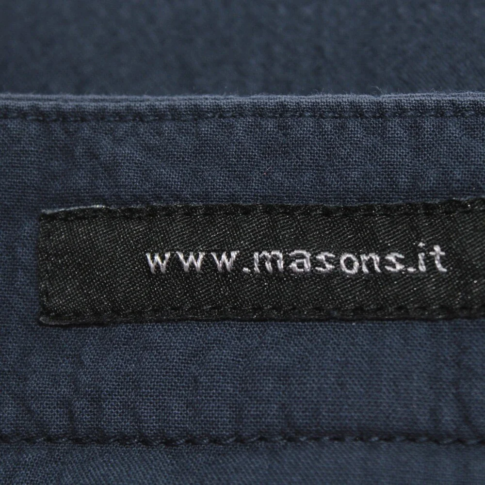 Mason's NWT Chinos / Casual Pants Size 48 (US 32) Torino in Blue Cotton Blend